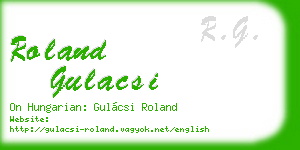 roland gulacsi business card