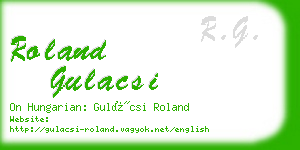 roland gulacsi business card